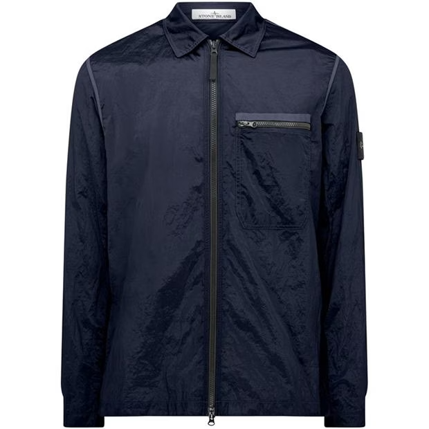 Stone Island Nylon Overshirt Blue