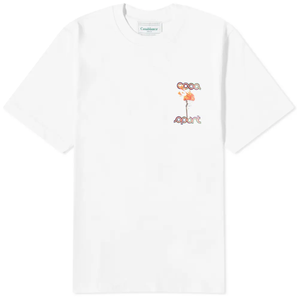 Casablanca La Flamme Du Sport T Shirt White