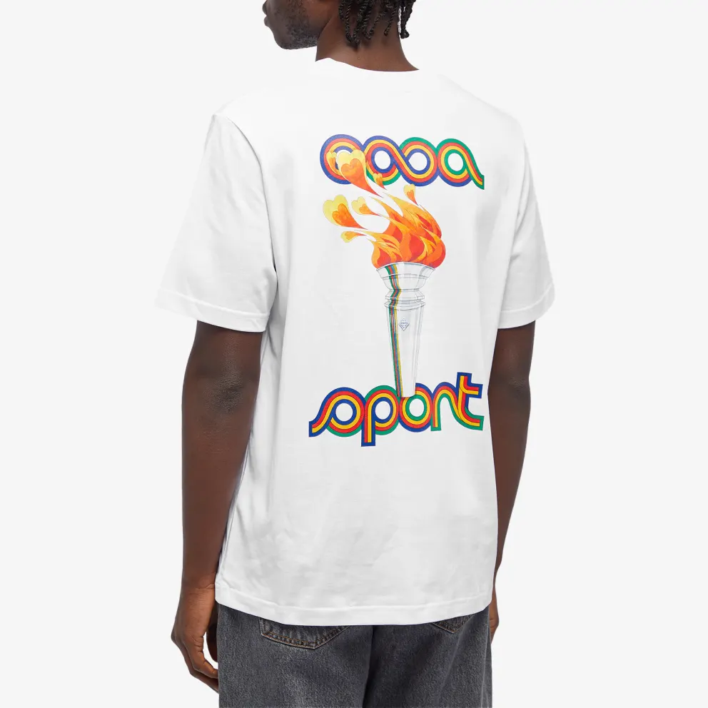 Casablanca La Flamme Du Sport T Shirt White