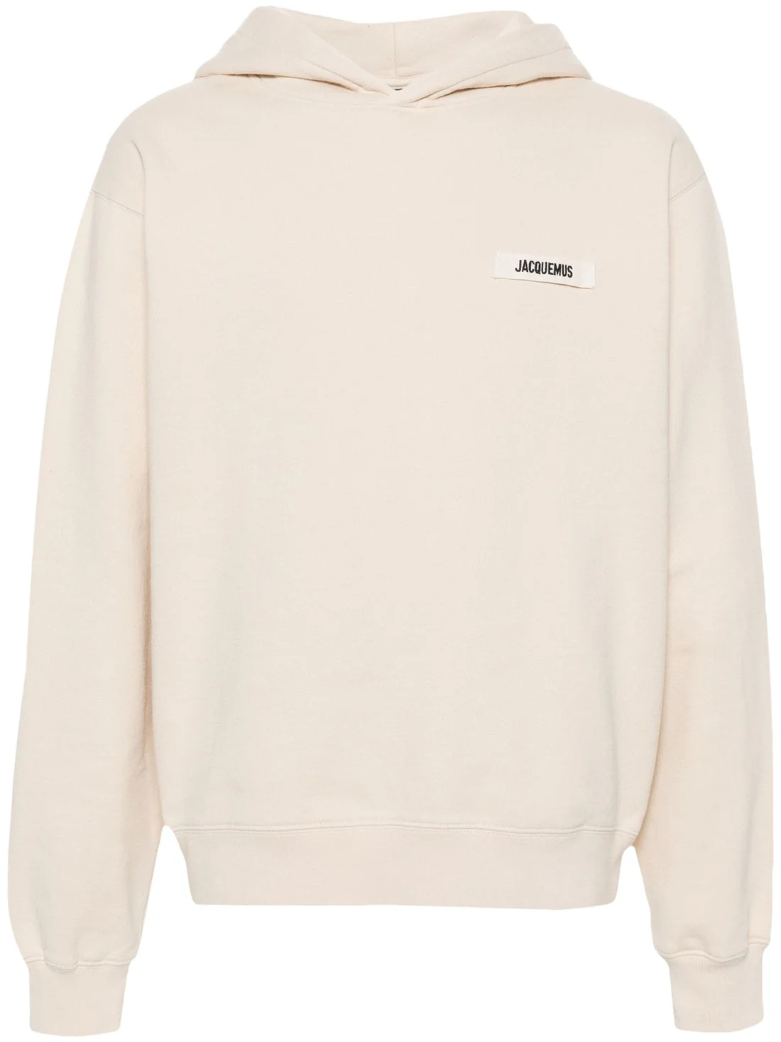 Jacquemus The Gros Grain Logo Hoodie Beige