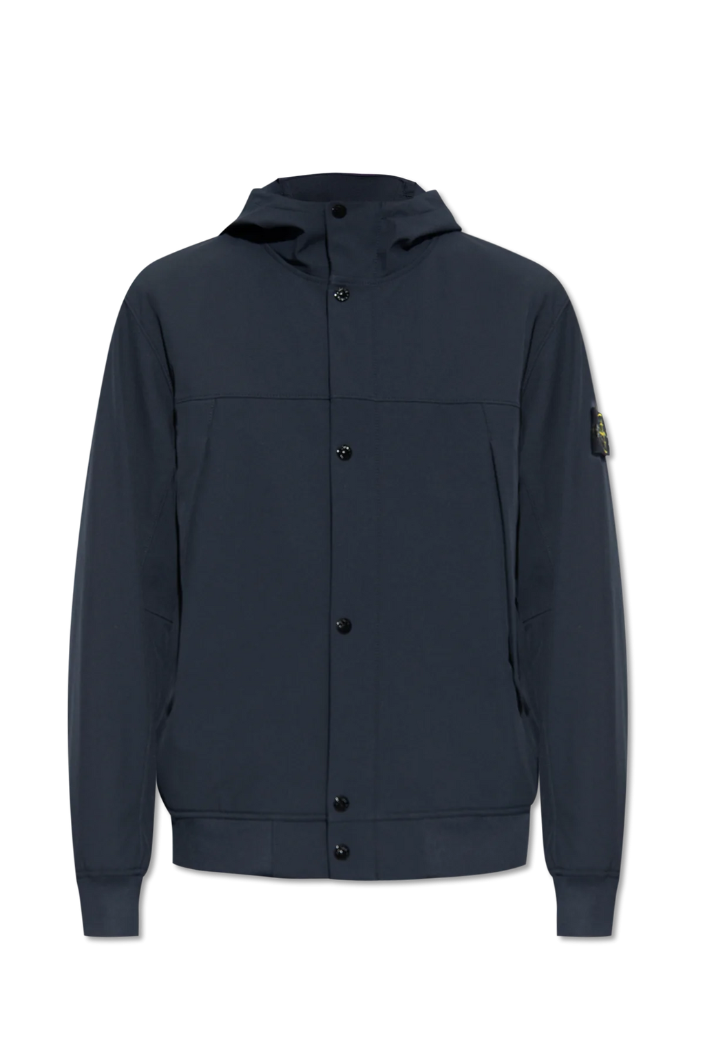 Stone Island Hooded Soft Shell Jacket Navy