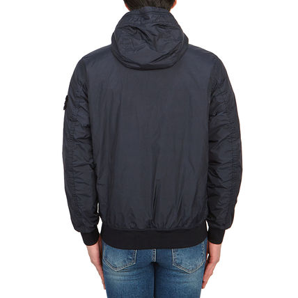Stone Island Crinkle Rep Bomber Jacket Navy