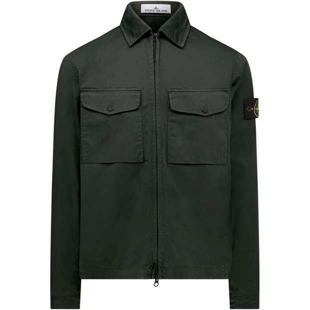 Stone Island Twill Overshirt Muschio