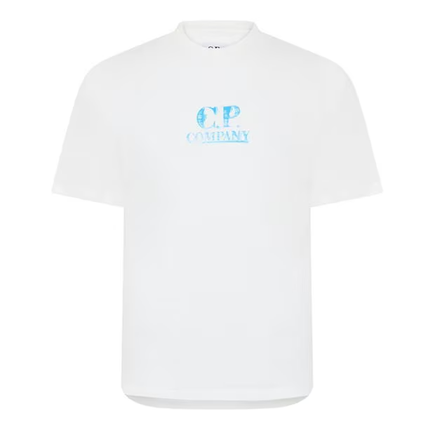 CP Company Brush Logo T Shirt White