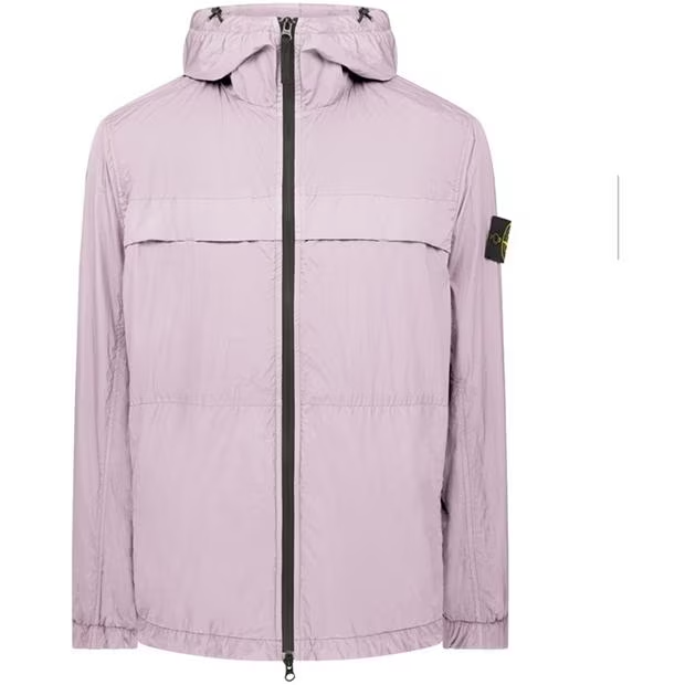 Stone Island Crinkle Rep Hooded Jacket Off Rosa