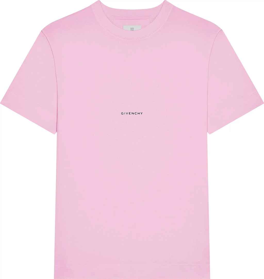 Givenchy Logo Text T-Shirt Pink
