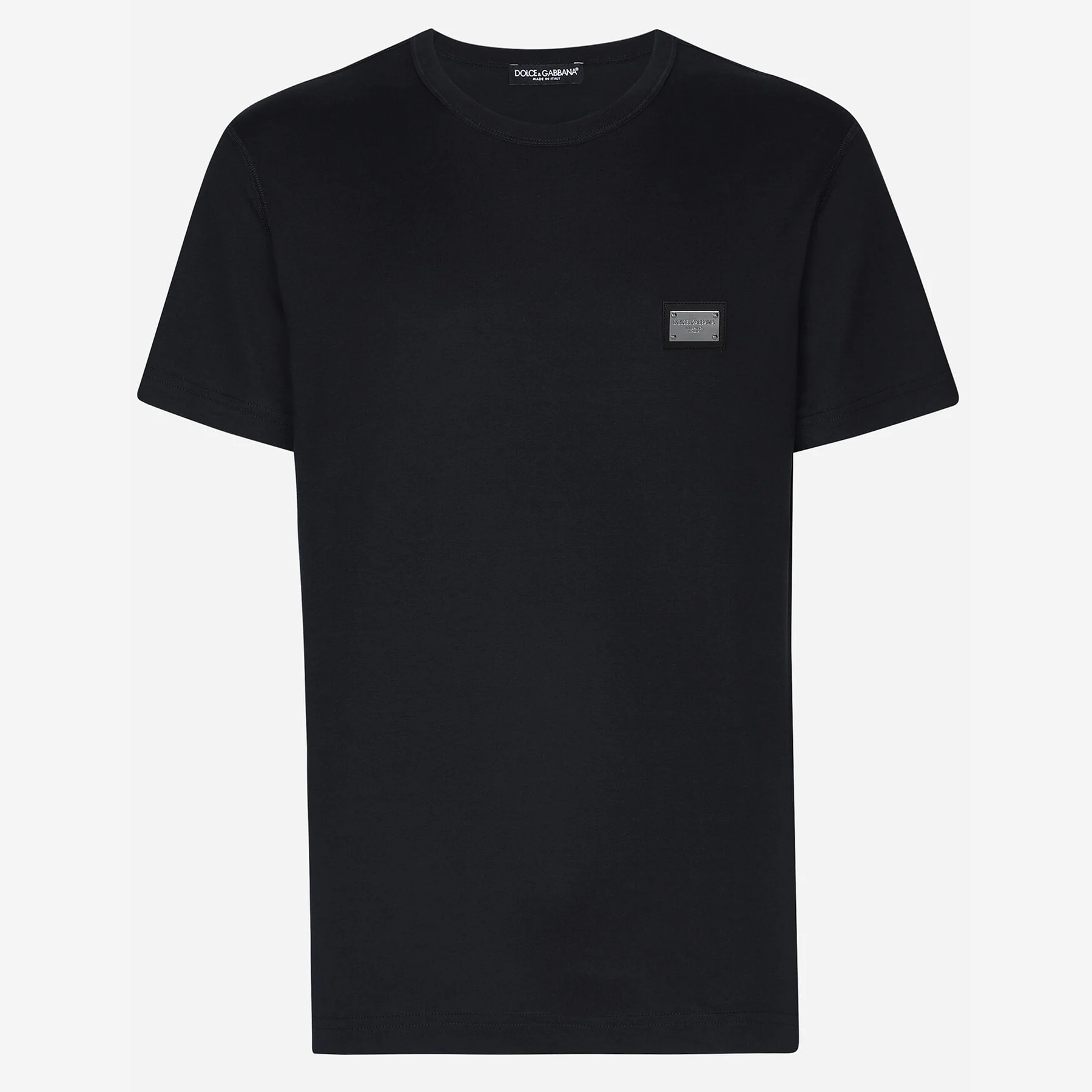 Dolce & Gabbana Metal Plaque T Shirt Navy