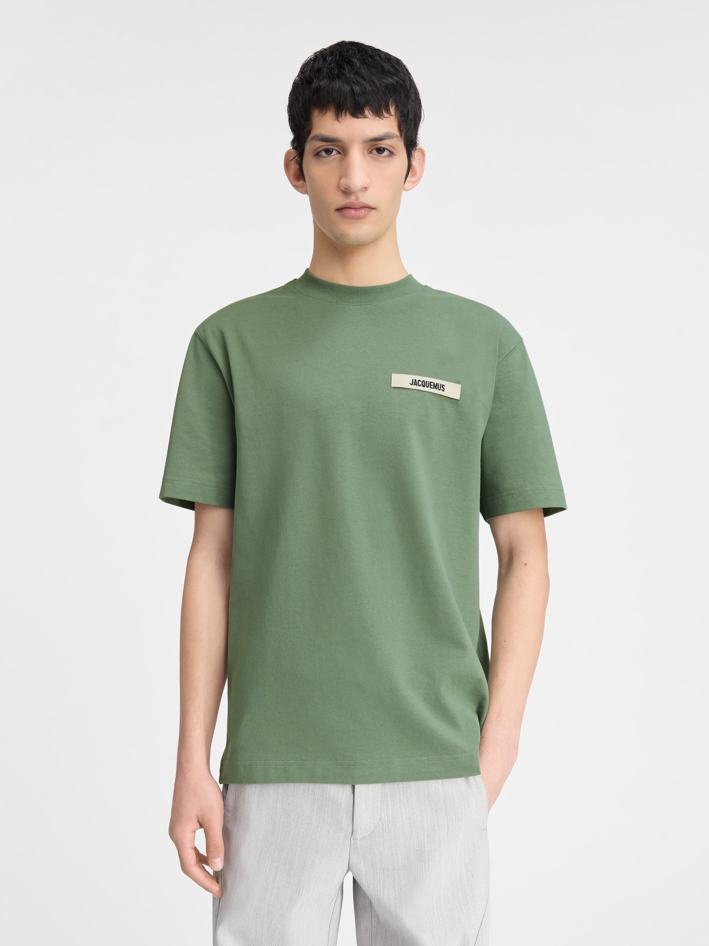 Jacquemus The Gros Grain Logo T Shirt Green