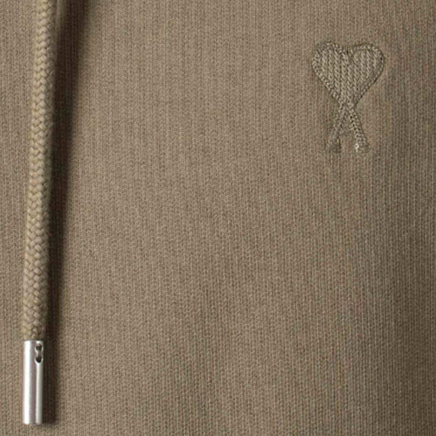 Ami Paris Classic Logo Hoodie Taupe