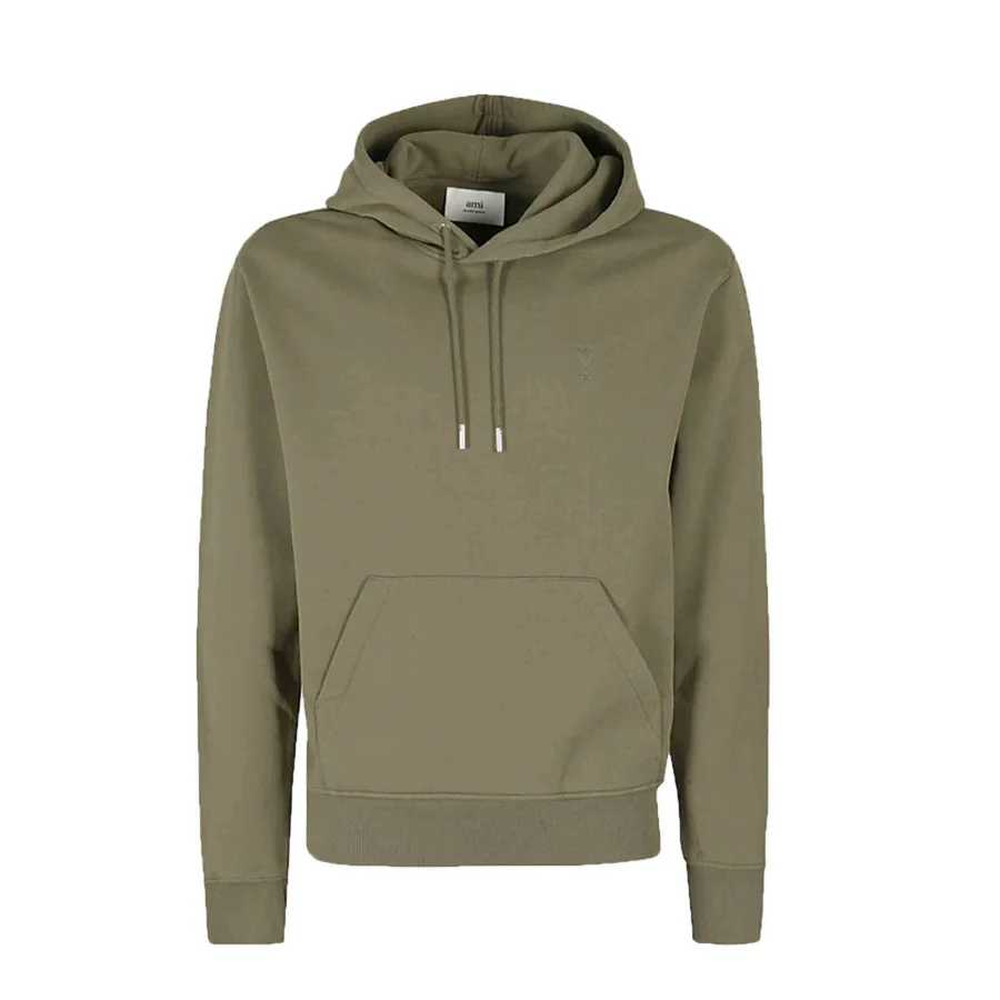 Ami Paris Classic Logo Hoodie Taupe