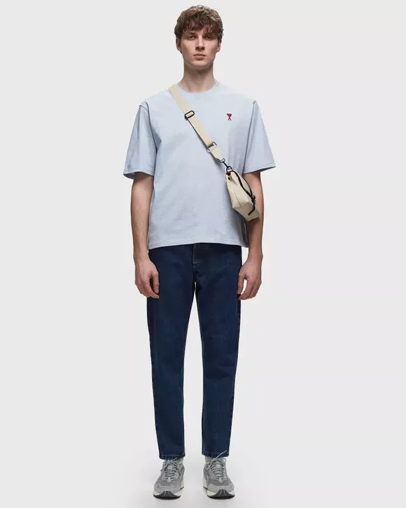 Ami Paris Logo T Shirt Blue Cashmere