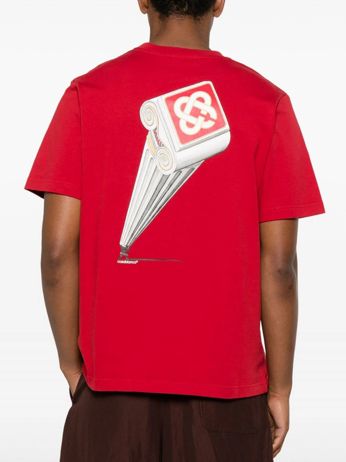 Casablanca Casa Column T Shirt Red